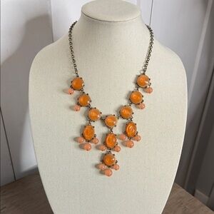 Elegant Orange Statement Necklace